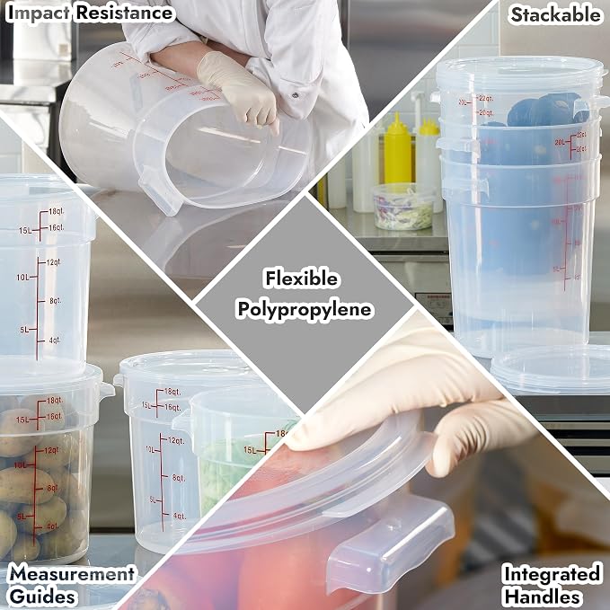 CURTA 2 Quart Translucent Round Food Storage Container - Image 9