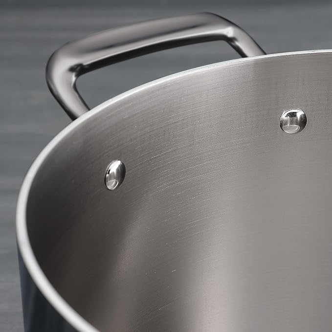 Tramontina Tri-Ply Clad Stainless Steel 8-Quart Stock Pot - Image 4