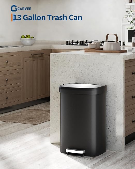 Garvee 13 gal / 50 L Plastic Trash Can - Image 2