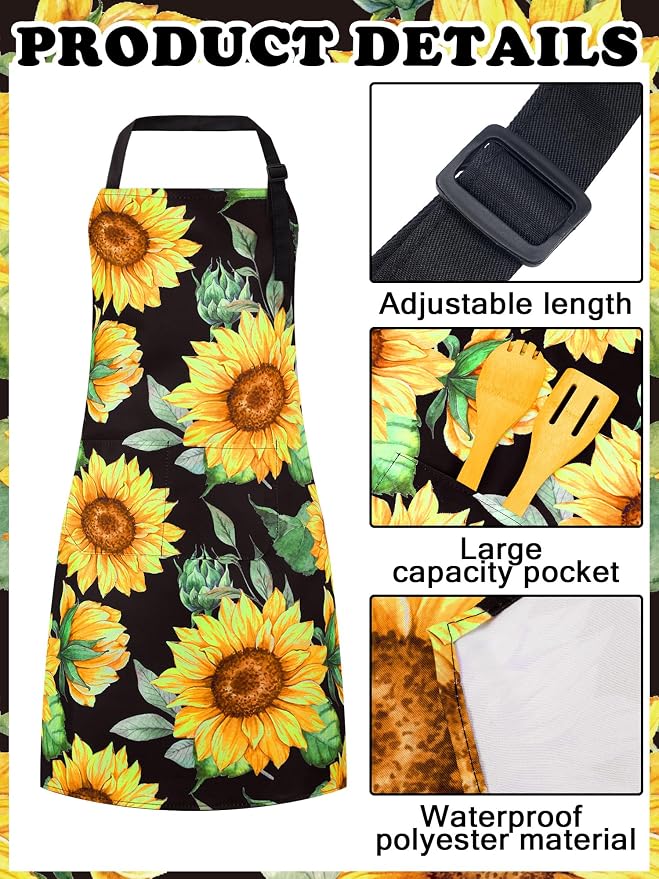 Bencailor 6 Pcs Spring Kitchen Aprons - Image 4