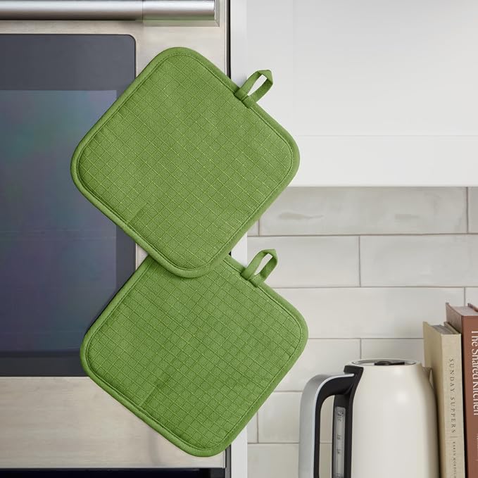 KITCHENAID Gourmet Series Gridlines Pot Holders 2-Pack Set, Heat Resistant up - Image 5