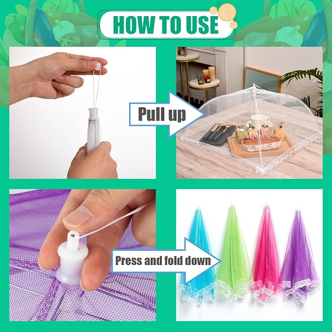 10 Pack Food Cover Tents, Pop-Up Food Tents, Foods Covers - Image 7