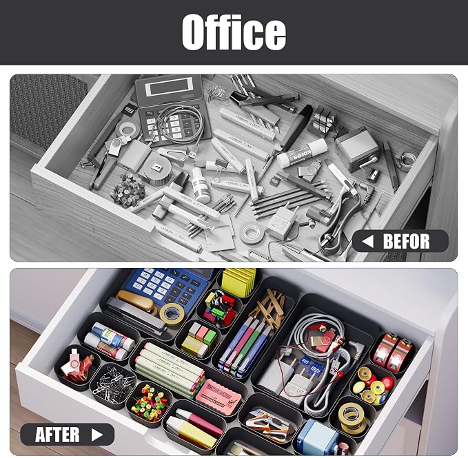 Plastic Drawer Organizers, Bathroom and Vanity Organizer Plastic Tray, Makeup - Image 8
