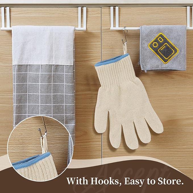Hovico Heat Resistant Oven Gloves, Ove Glove BBQ Gloves Heat Resistant Cooking - Image 3