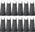 Handepo 12 Pcs Cotton Aprons for Women Men by Handepo