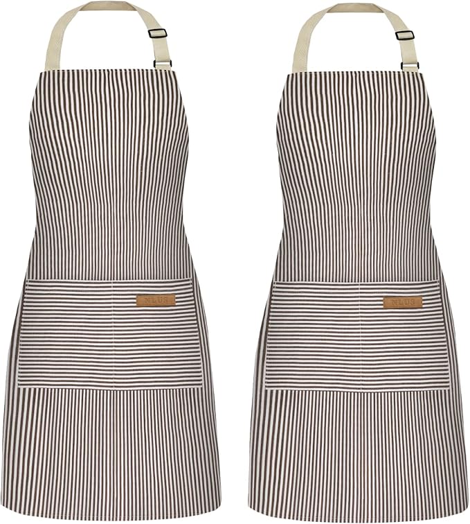 NLUS 2 Pack Cooking Aprons for Women by NLUS