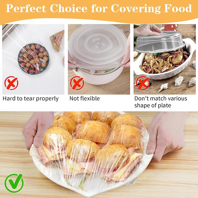 200 Pcs Bowl Covers for Bread Proofing, Plastic Shower Caps for Sourdough Bread - Image 5