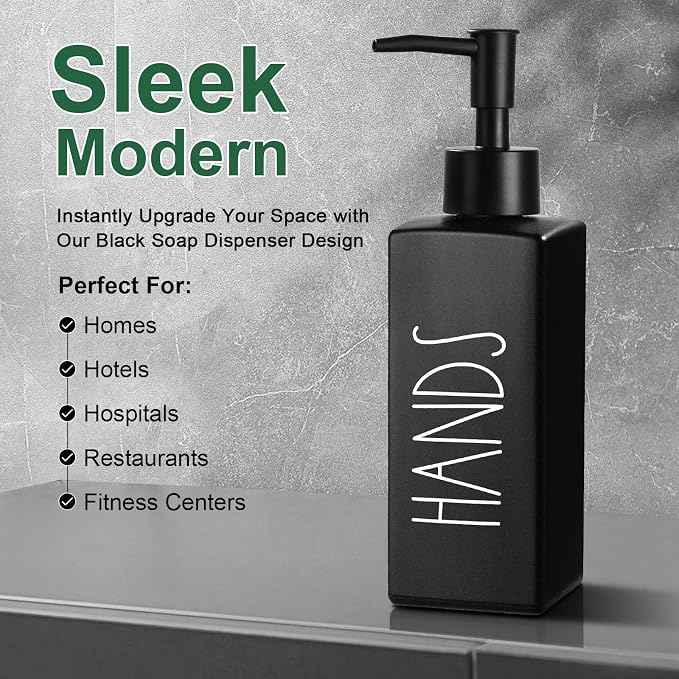 Hand Soap Dispenser, Matte Black Soap Dispenser - Image 4