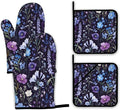 Wildflowers Oven Mitts and Pot Holders, Vintage Garden Herb Flower Heat by Unknown