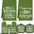 Sratte 6 Pcs Kitchen Decor Accessories Set Farmhouse Towels Pot Holders Oven by Sratte
