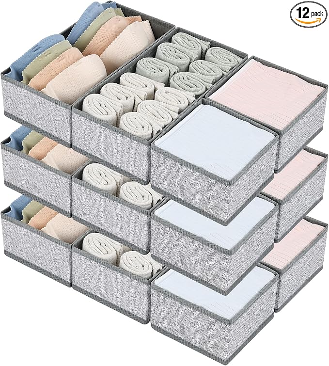 DIMJ Drawer Organizers for Clothing, Fabric Closet Organizers and Storage by DiMJ