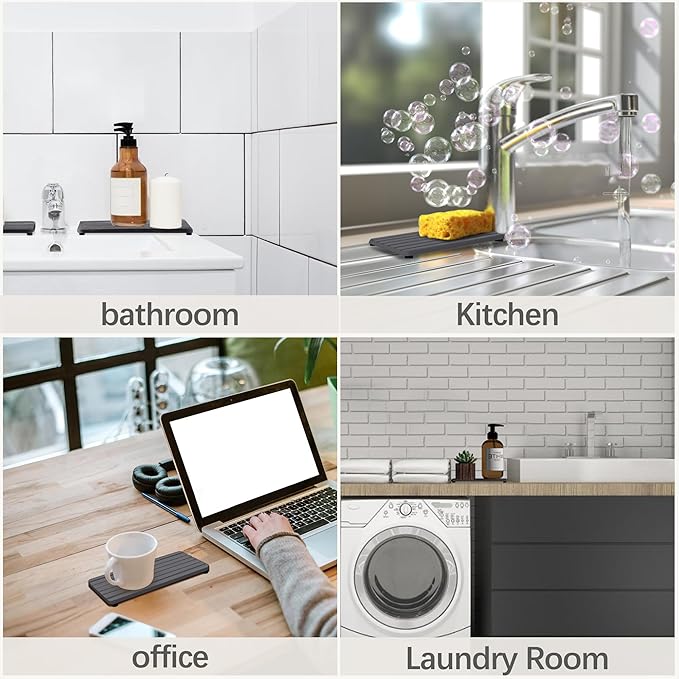 NiuYichee 2 PCS Water Absorbent diatomite Coasters, 9.5" x 4" Water Absorbing - Image 6