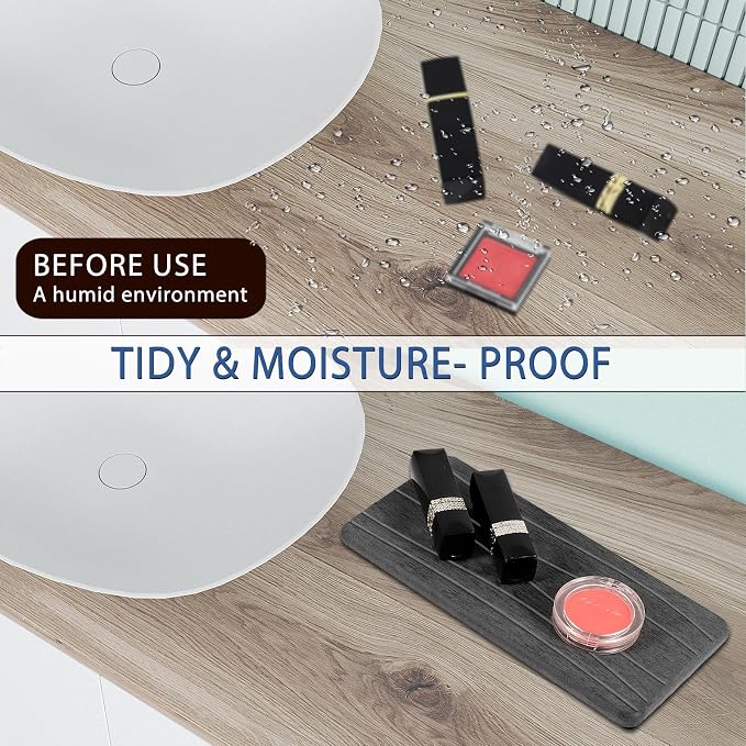 3PCS Water Absorbing Stone Tray, Fast Drying Stone Sink Tray, Stones Soap Trays - Image 3