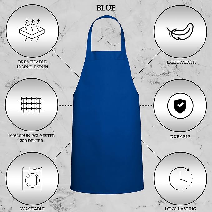 GREEN LIFESTYLE 120 Pack Professional Chef Apron – Grilling Aprons - Image 3