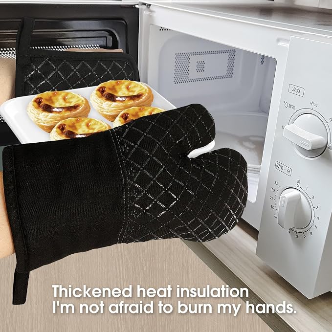 Oven Mitts and Pan Racks 4-Piece Set, Extended Kitchen Oven Mitts and Pan Racks - Image 5