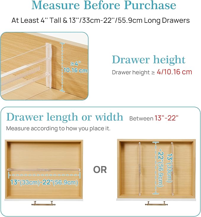 Vtopmart 4 Pack Drawer Dividers - Image 3
