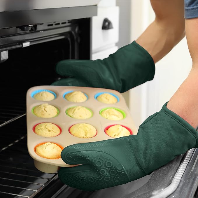 BPA-Free Silicone Oven Mitts Ultra Heat Resistant up to 500°F - Image 8