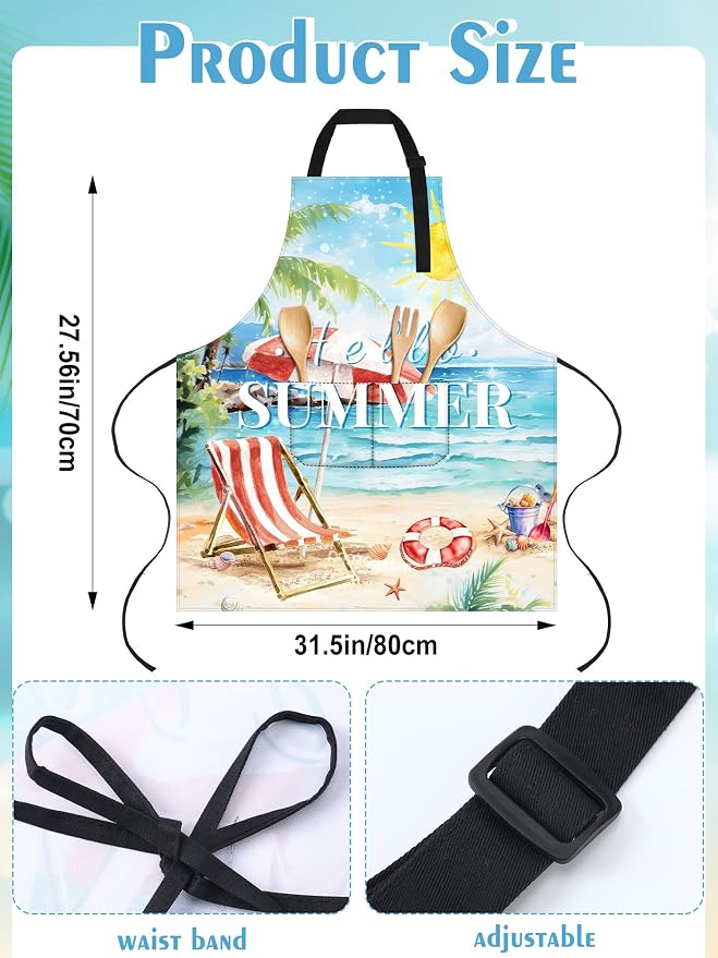 Bencailor 6 Pcs Spring Kitchen Aprons - Image 3
