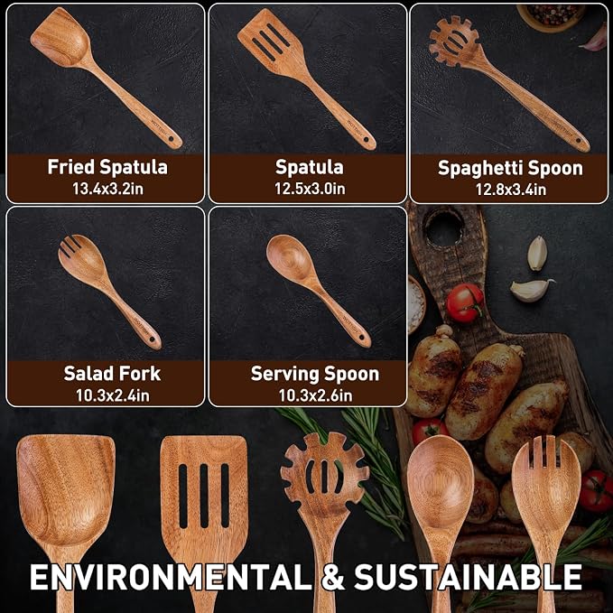 Wooden Spoons for Cooking - Image 3