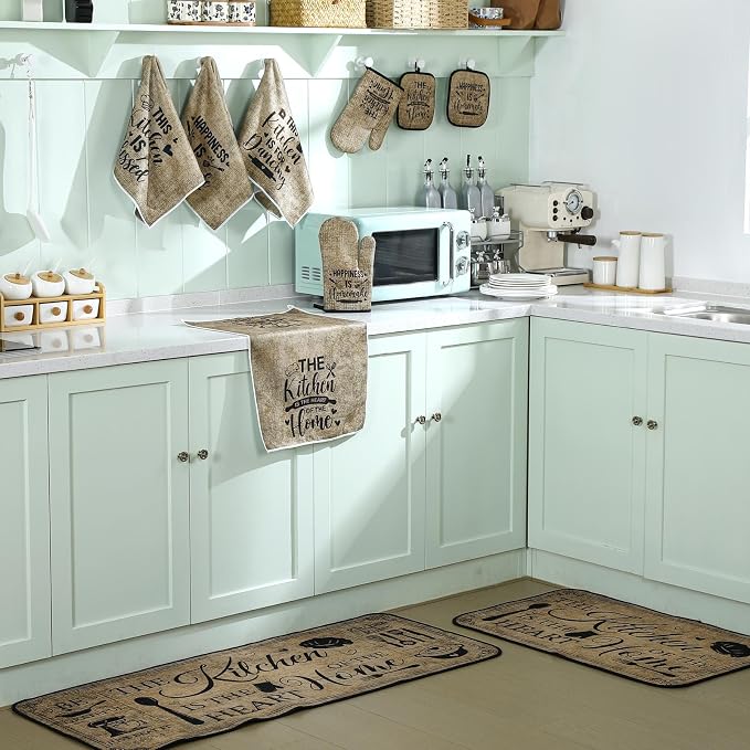 Fourluoo 10 Pcs Farmhouse Kitchen Decor and Accessories Set 4 Kitchen Towels 2 - Image 7