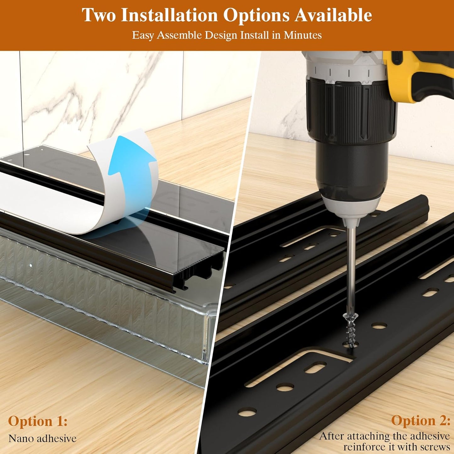 3 Pack Pull Out Spice Rack Organizer for Cabinet, 2 Tier Slide Out Spice Racks Organizer, Spice Cabinet Organizers, Cabinet Size Need:12'' High x 11'' Deep x 5'' Wide, Clear Acrylic