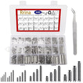 440Pcs 304 Stainless Steel Slotted Spring Pin Assortment Kit, M1.5 M2 M2.5 M3 by Rrina