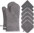 Oven Mitts and Pot Holders 8pcs Set, Cotton Oven Glove by Owfeel