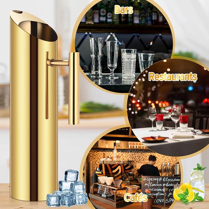 Funnymoom 3 Pack 70oz/2l Stainless Steel Water Pitcher Modern Metal Pitcher - Image 4