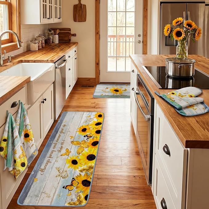 Fourluoo 10 Pcs Sunflower Kitchen Decor and Accessories Set Sunflower Kitchen - Image 7