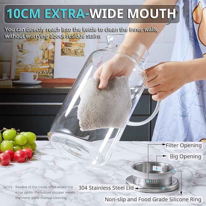Bivvclaz 1 Gallon Glass Pitcher - Image 4