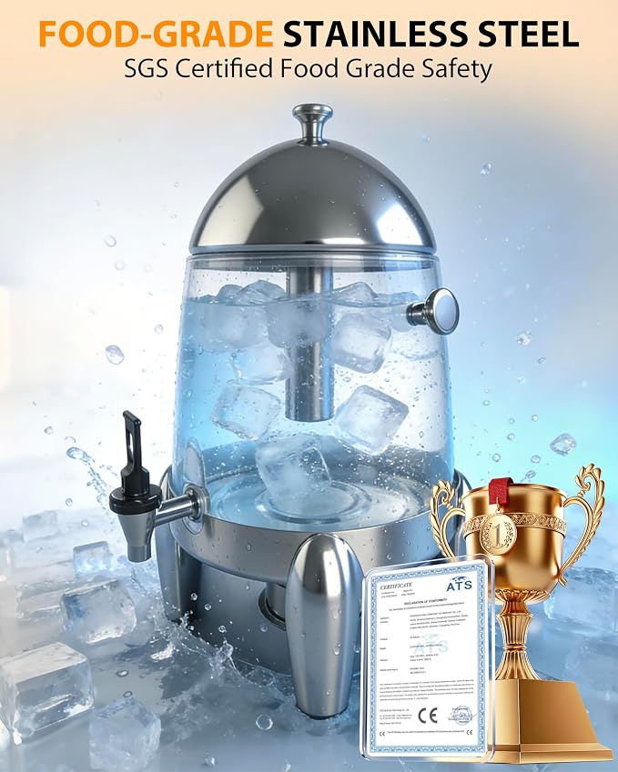 Beverage Dispenser with Stand, 3 Gallon Drink Dispenser - Image 6