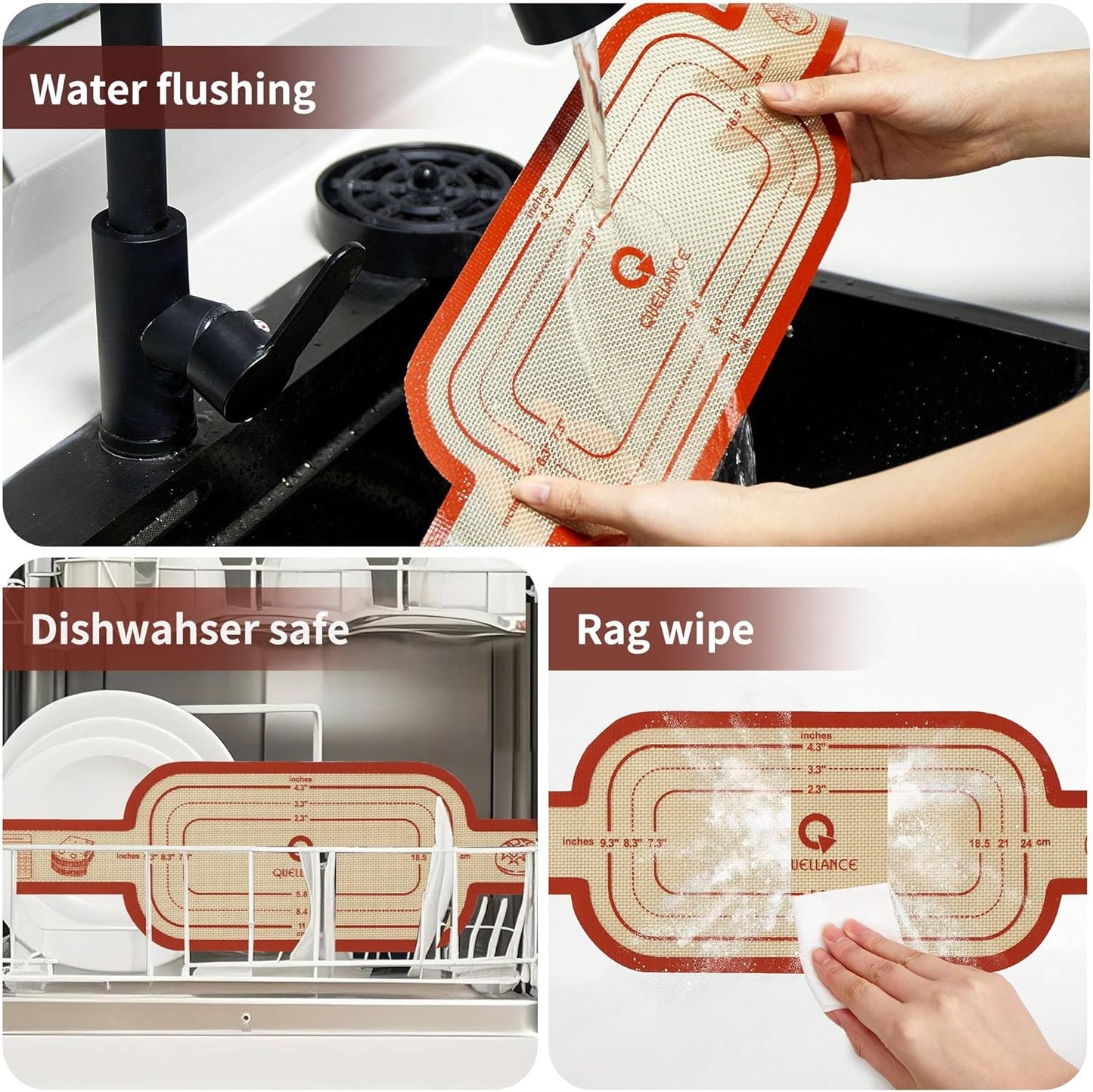 Silicone Sourdough Bread Sling Mat - 2Set Oval Round Dough Baking Slings for Dutch Oven, NonStick High Degree Kitchen Sour Cookie Making Loaf Pan Lifter Liner, Reusable Transfer Mats With Long Handles