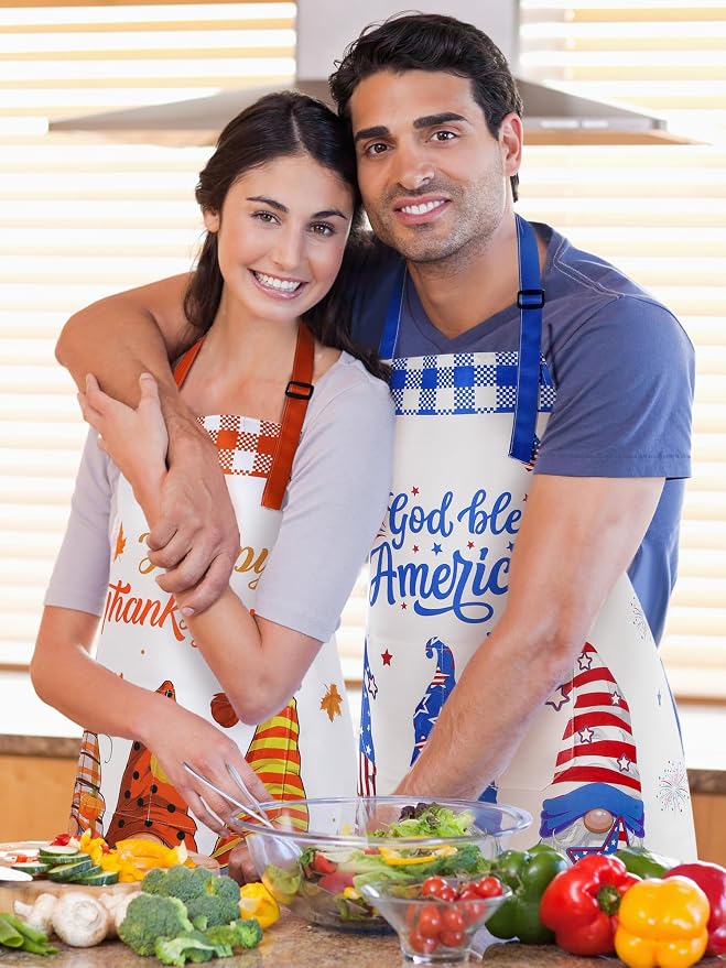 Bencailor 6 Pcs Spring Kitchen Aprons - Image 4