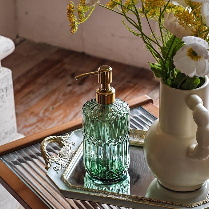 JASAI 18Oz Green Glass Soap Dispenser - Image 6