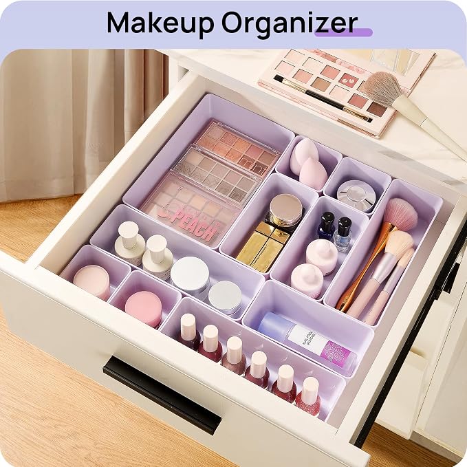 Vtopmart 25 PCS Plastic Drawer Organizers Set, 4-Size Versatile Bathroom and - Image 4