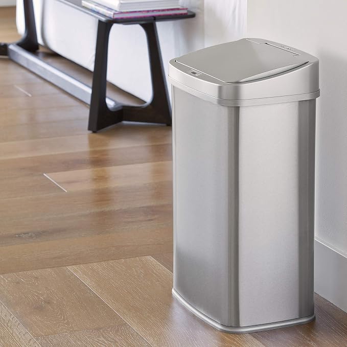 Ninestars 13 Gallon Automatic Trash Can, 50L Touchless Motion Sensor Garbage Can - Image 8