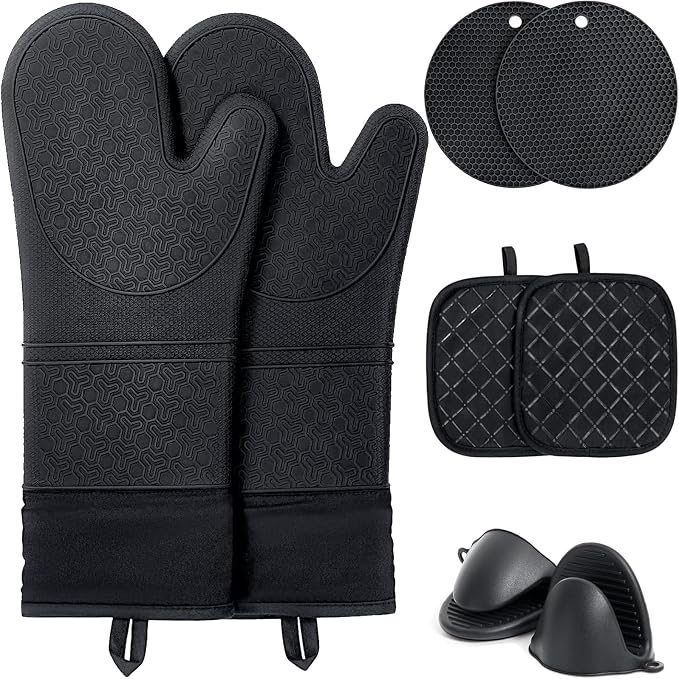8PCS Oven Mitts and Pot Holders Sets by Funnydin