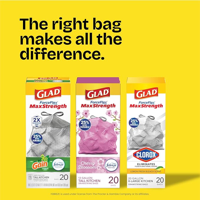 Glad Small Drawstring Trash Bags - Image 9