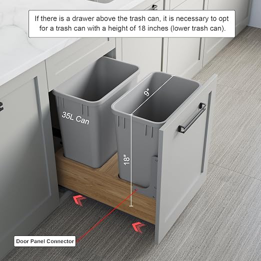 Dowell 2 Pack Wastebasket Trash Can Container, Plastic Garbage Bin, - Image 4