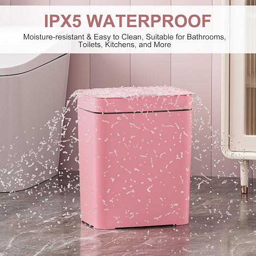 Vanpopubs 2 Pack 2.7 Gal Bathroom Trash Can - Image 4