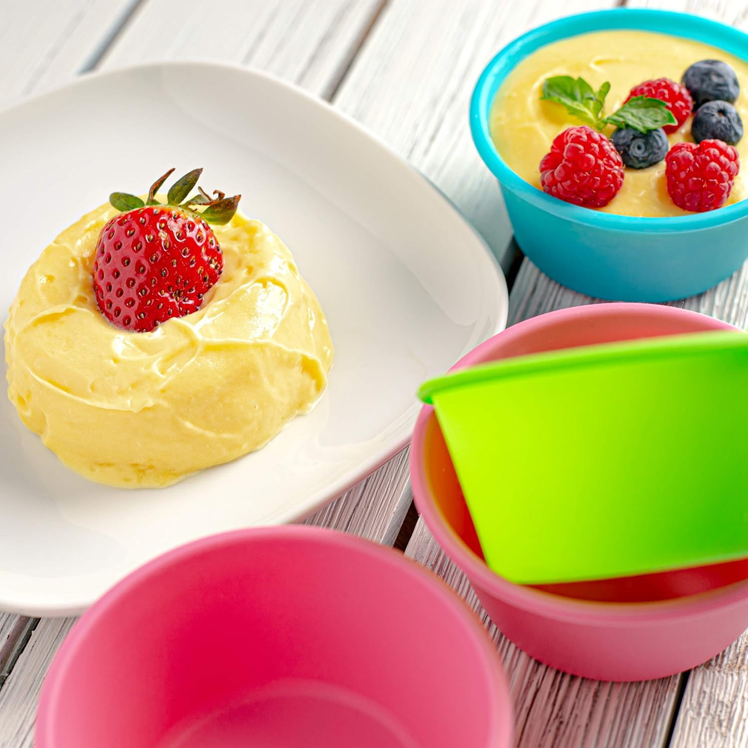 Bakerpan Silicone Jumbo Muffin Cups For Baking, Smooth Large Air Fryer Muffin Cups, 3 1/2 Inch Muffin Baking Cups, Jumbo Cupcake Liners - Set of 6