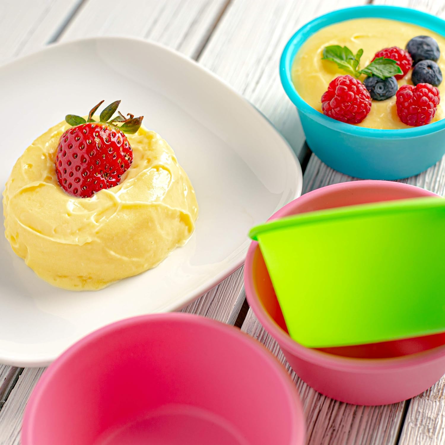 Bakerpan Silicone Jumbo Muffin Cups For Baking, Smooth Large Air Fryer Muffin Cups, 3 1/2 Inch Muffin Baking Cups, Jumbo Cupcake Liners - Set of 8