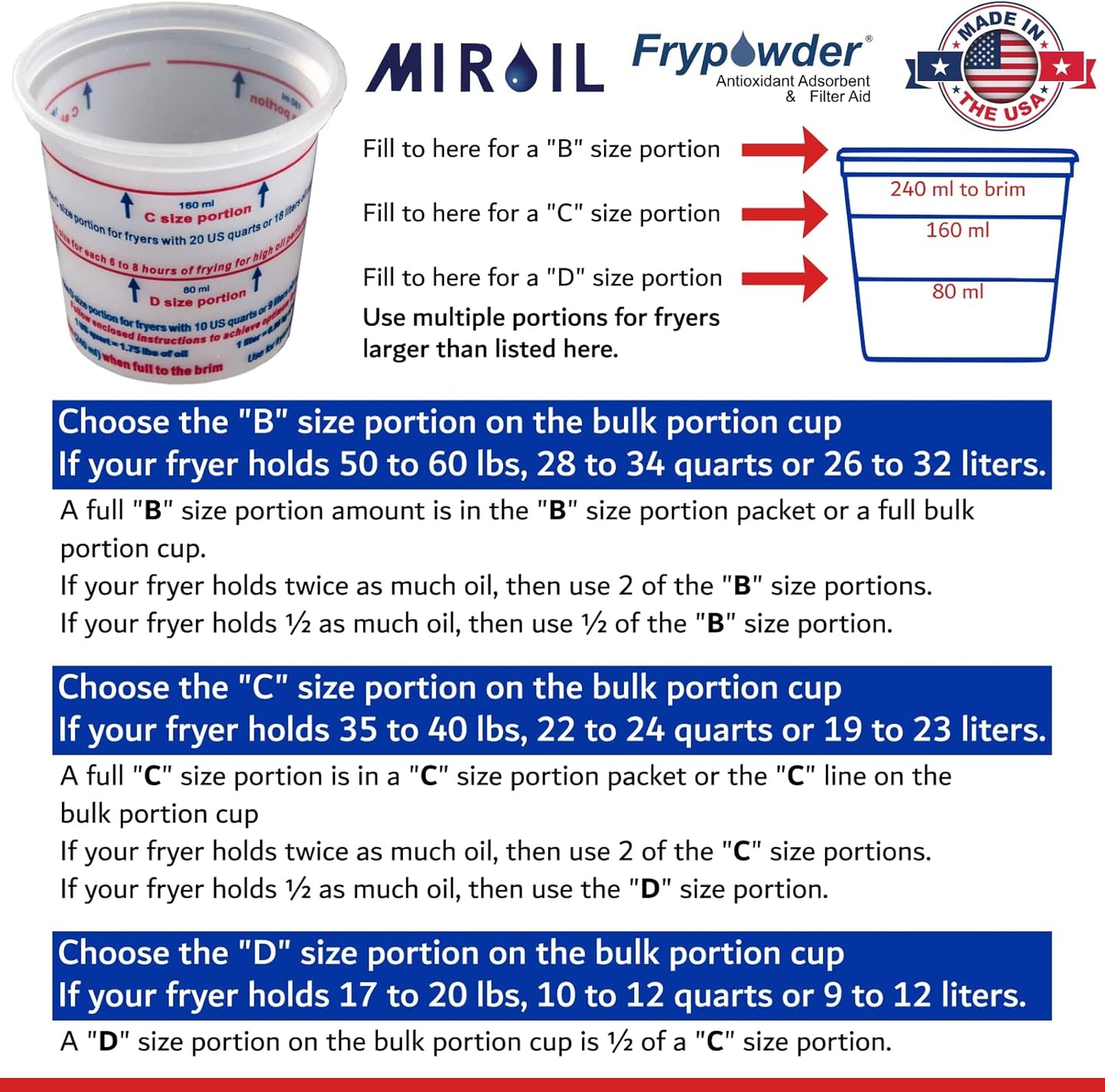MirOil L103 Fry Powder Oil Stabilizer and Filter Aid, Case of 3 Gallons of Fry Powder, Remove Fryer Oil Contaminant, Save Grease & Remove Carbon Deposits, Reduce Usage, Deep Fryer Cooking Grease Saver