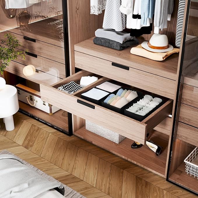 DIMJ Drawer Organizers, Foldable Closet Drawer Organizer, Dresser Drawer - Image 4