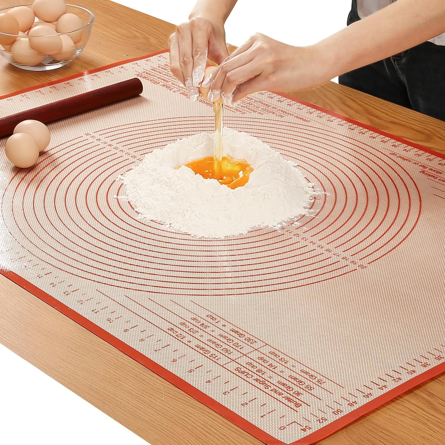 Silicone Pastry Mat 34x26 Inch Nonstick Baking Mats, Kitchen Counter Mat Perfect for Dough, Pastry, Dough Rolling, Pie Crust, Fondant, Pasta, Pizza Mat