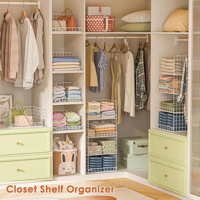 Yociyoga 8-Tier Stackable Closet Organizers and Storage Shelves, Foldable - Image 2