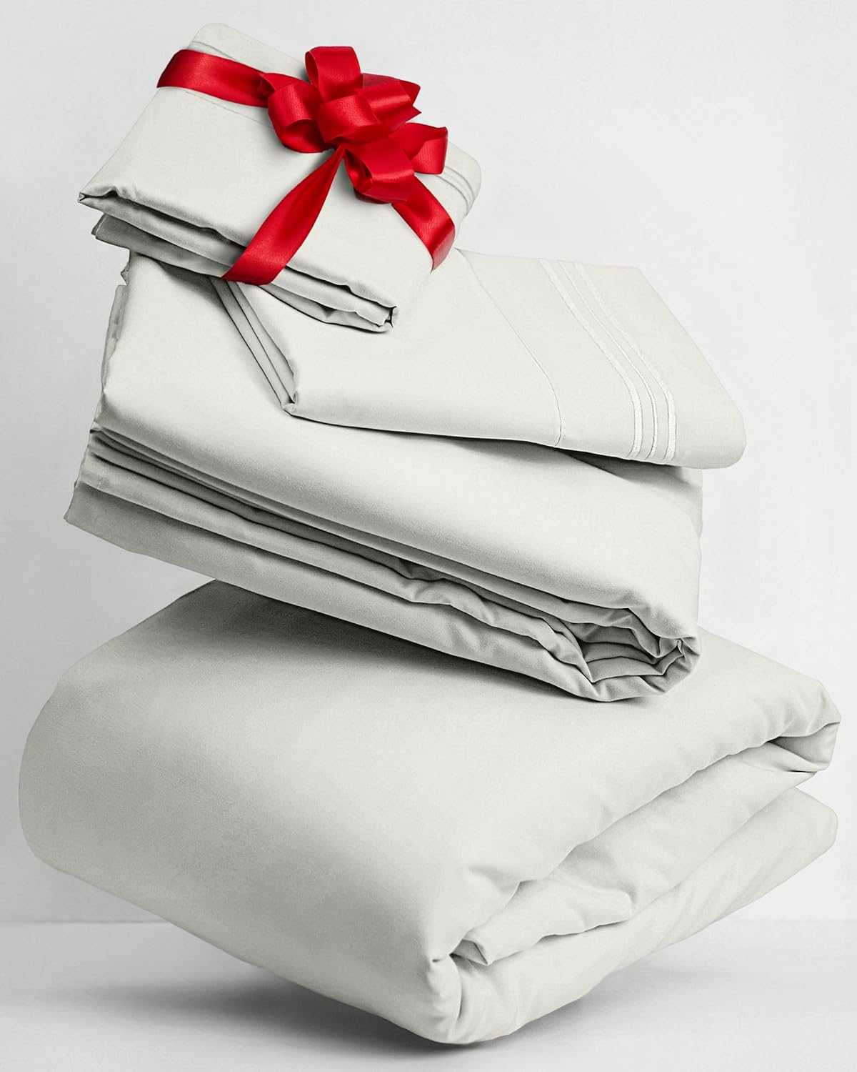 Mellanni Twin XL Sheets Set - 3 PC Iconic Collection Bedding - Hotel Luxury, Extra Soft, Cooling Bed Sheets - Wrinkle, Fade, Stain Resistant (Twin Extra Long, Ivory)