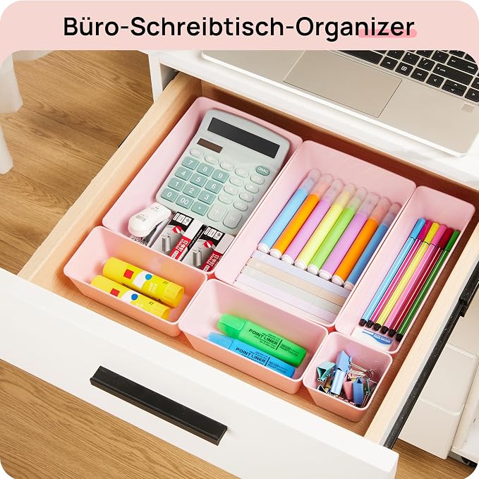 Vtopmart 25 PCS Plastic Drawer Organizers Set, 4-Size Versatile Bathroom and - Image 6