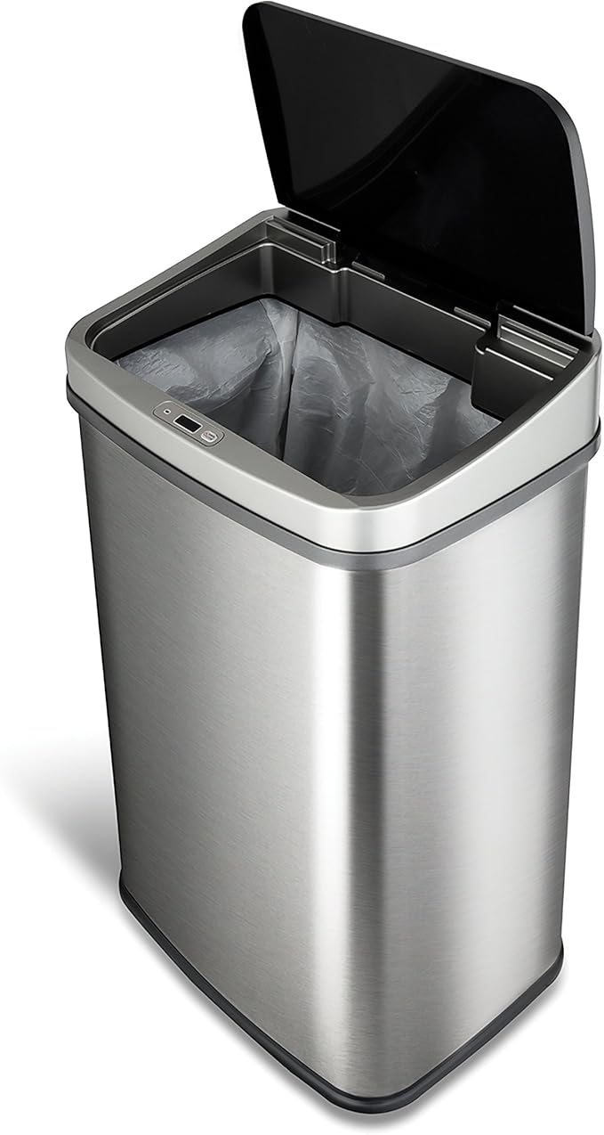Ninestars DZT-50-28BR Automatic Touchless Motion Sensor Rectangular Trash Can - Image 4