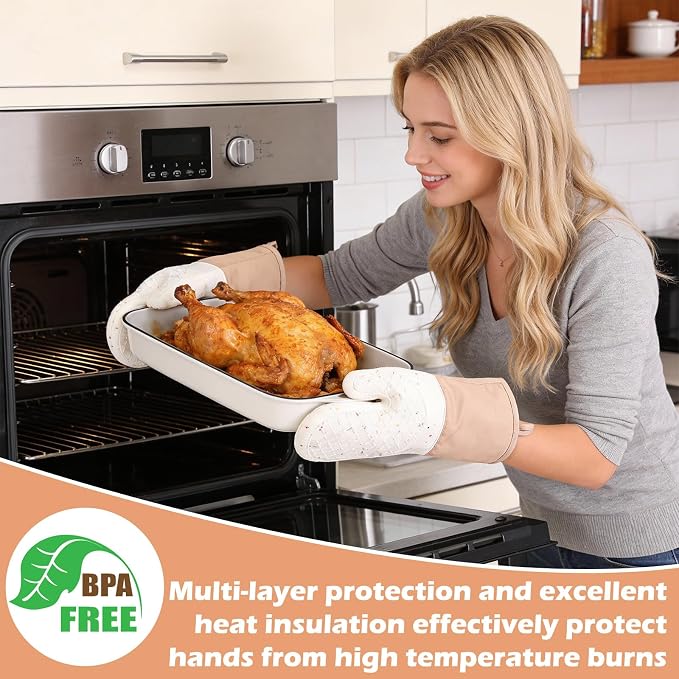 10 Pcs Kitchen Oven Mitts and Potholders Set - Image 6